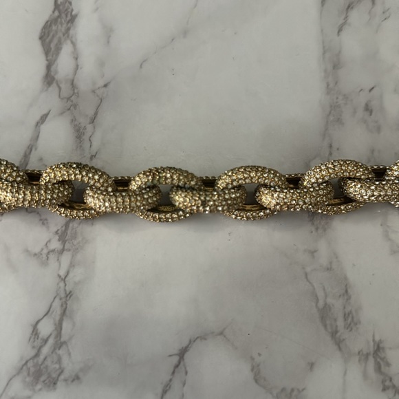 J Crew Gold Encrusted Link Bracelet - Picture 4 of 4